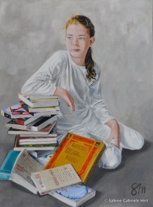 NATASHA - A FULL DAYS WORK, 2011, Acrylic on Canvas, 40x30" 