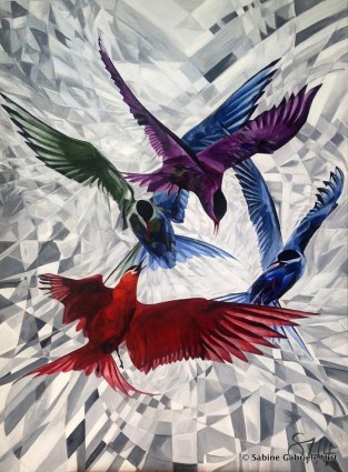 INTRUDER, 2014 Acrylic on Canvas, 47.25x35.43